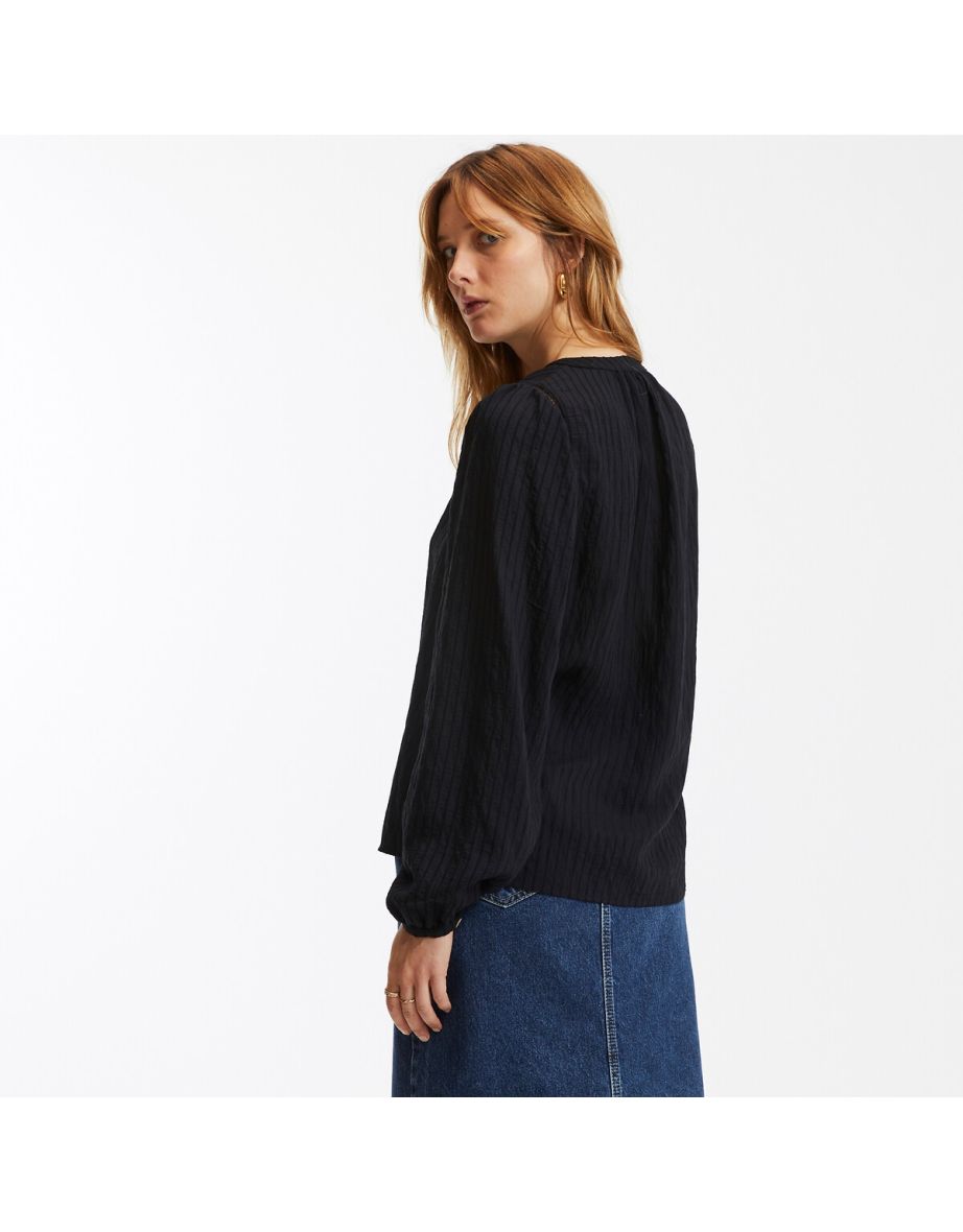 Signatures Loose Fit Blouse with Balloon Sleeves - 3