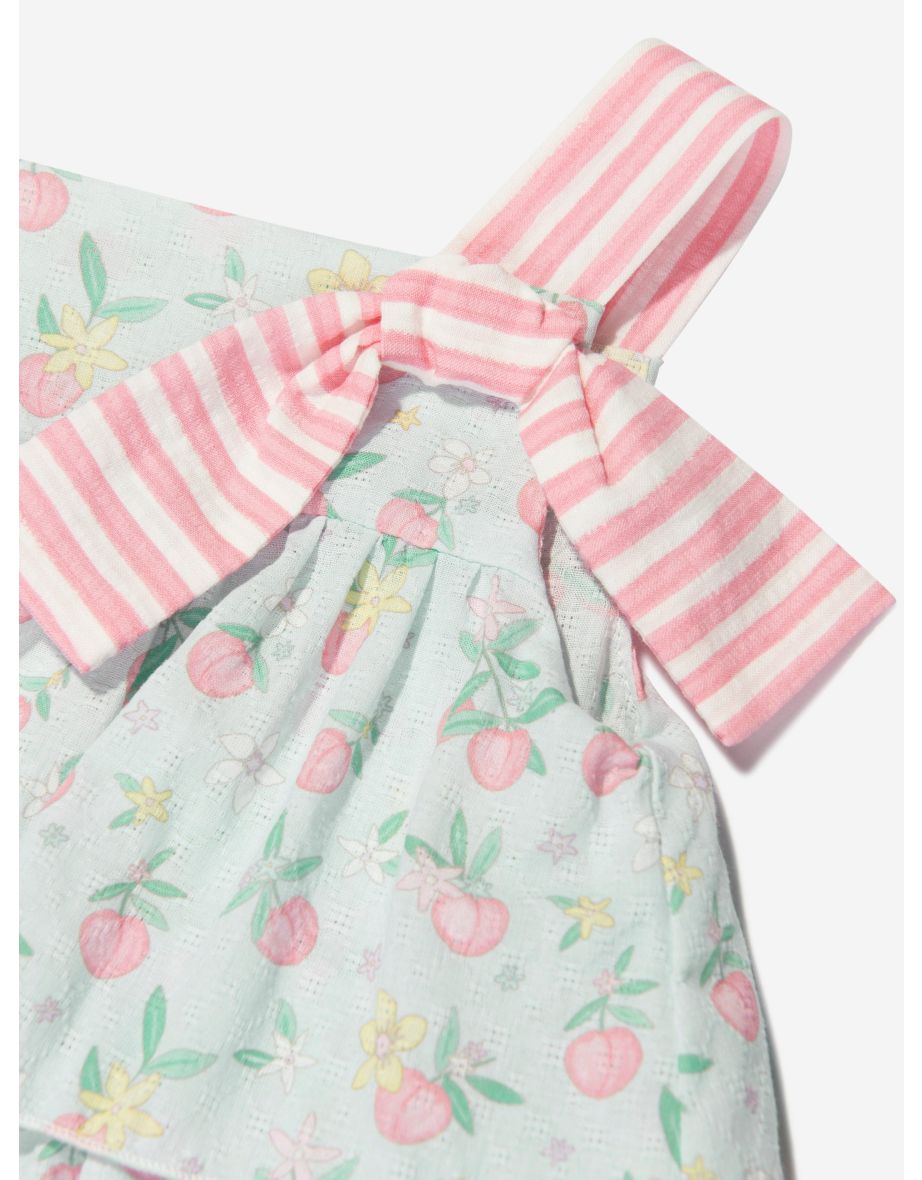 Girls Tiered Apple Dress in Green - 3