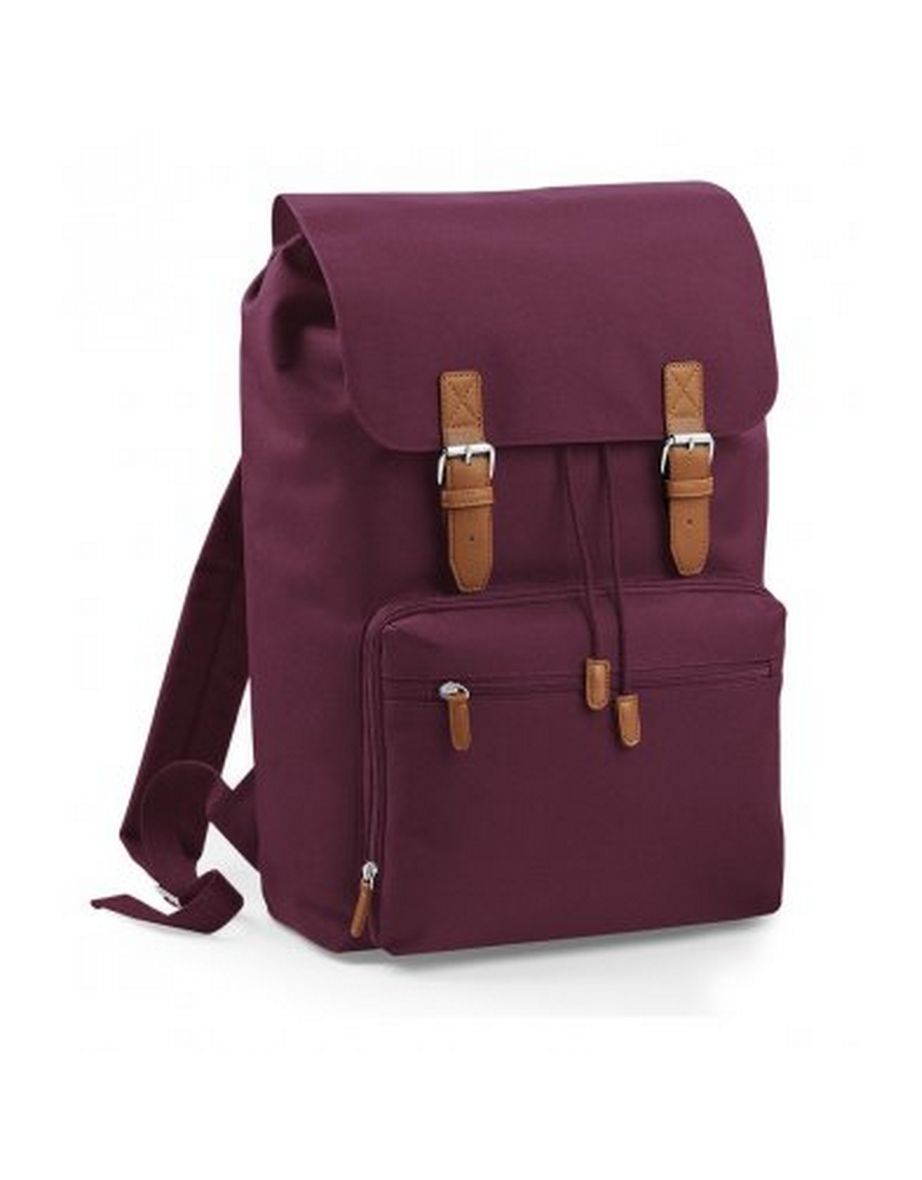 BagBase Vintage Laptop Backpack - Burgundy