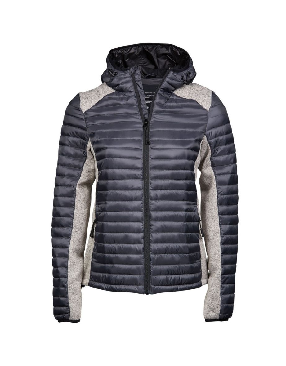 Tee Jays Womens/Ladies Aspen Crossover Jacket - Cosmic Grey/Grey Melange