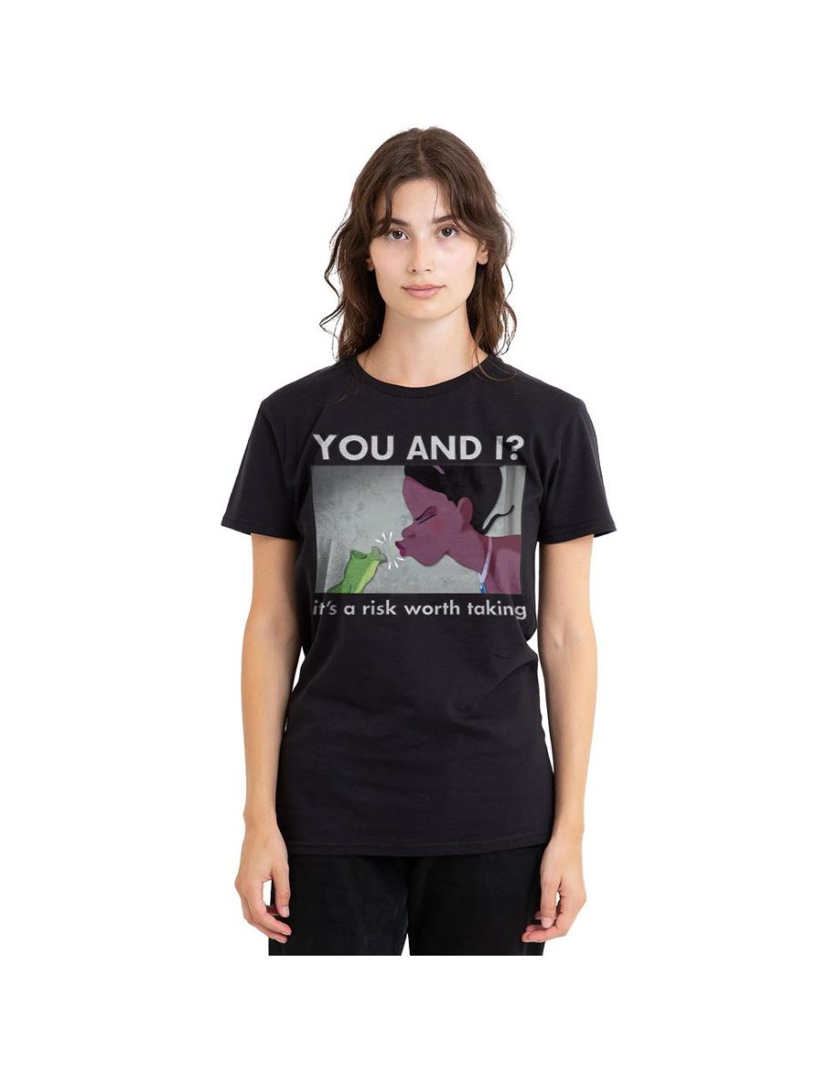 The Princess and the Frog Unisex Adult A Risk Worth Taking Tiana T-Shirt - Black
