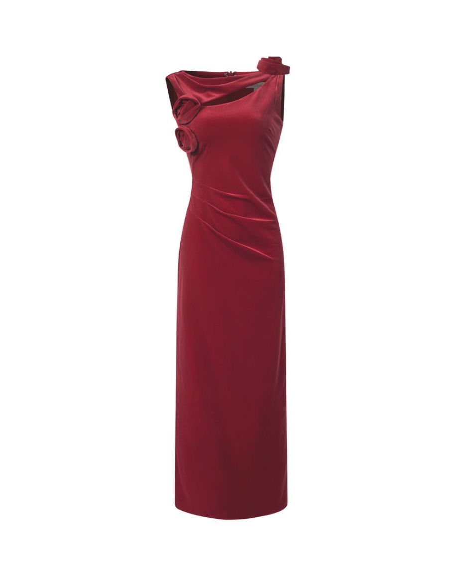 cutouts velvet dress - 4