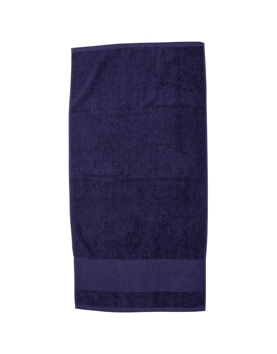 Towel City Printable Border Hand Towel - Navy