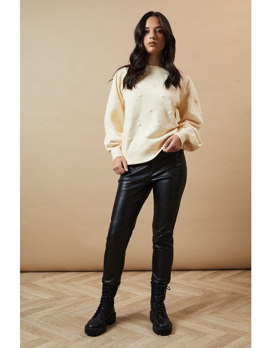 Bobble Knit Crew Neck Jumper