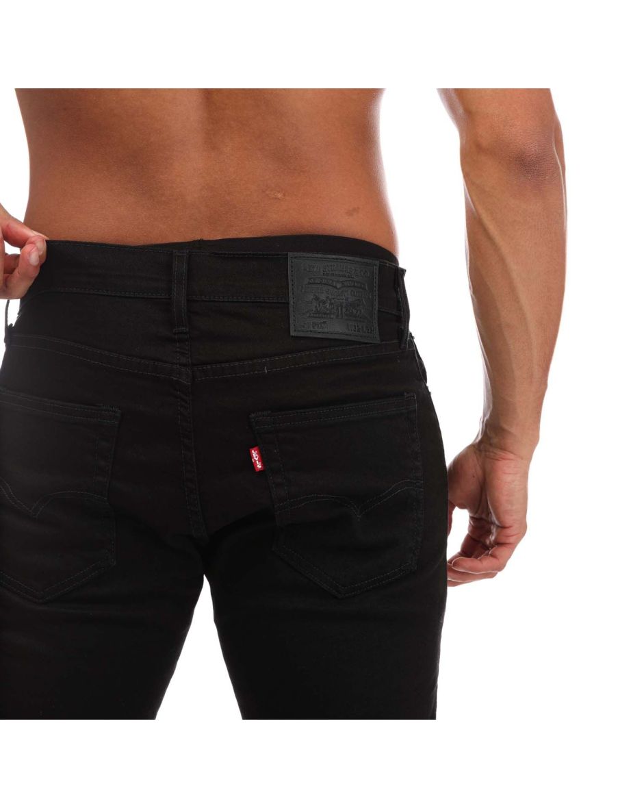 Men's Levis 512 Slim Tapered Jeans in Black - 2