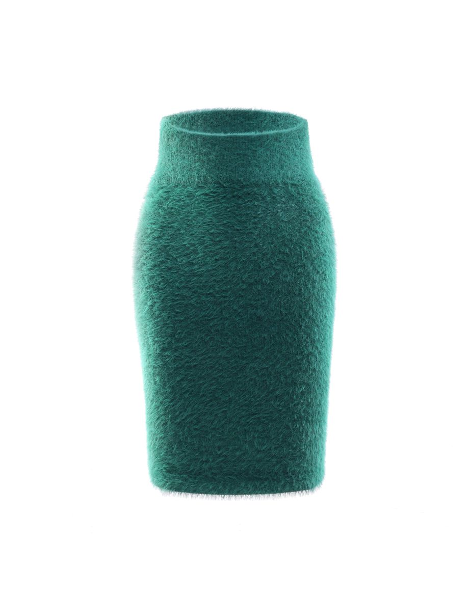 Dillon Mini Skirt in Forest Green - 4