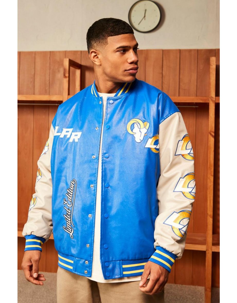 Nfl Oversized La Rams Bomber Jacket - blue - 2