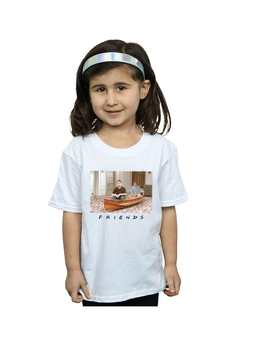 Friends Girls Joey And Chandler Boat Cotton T-Shirt - White