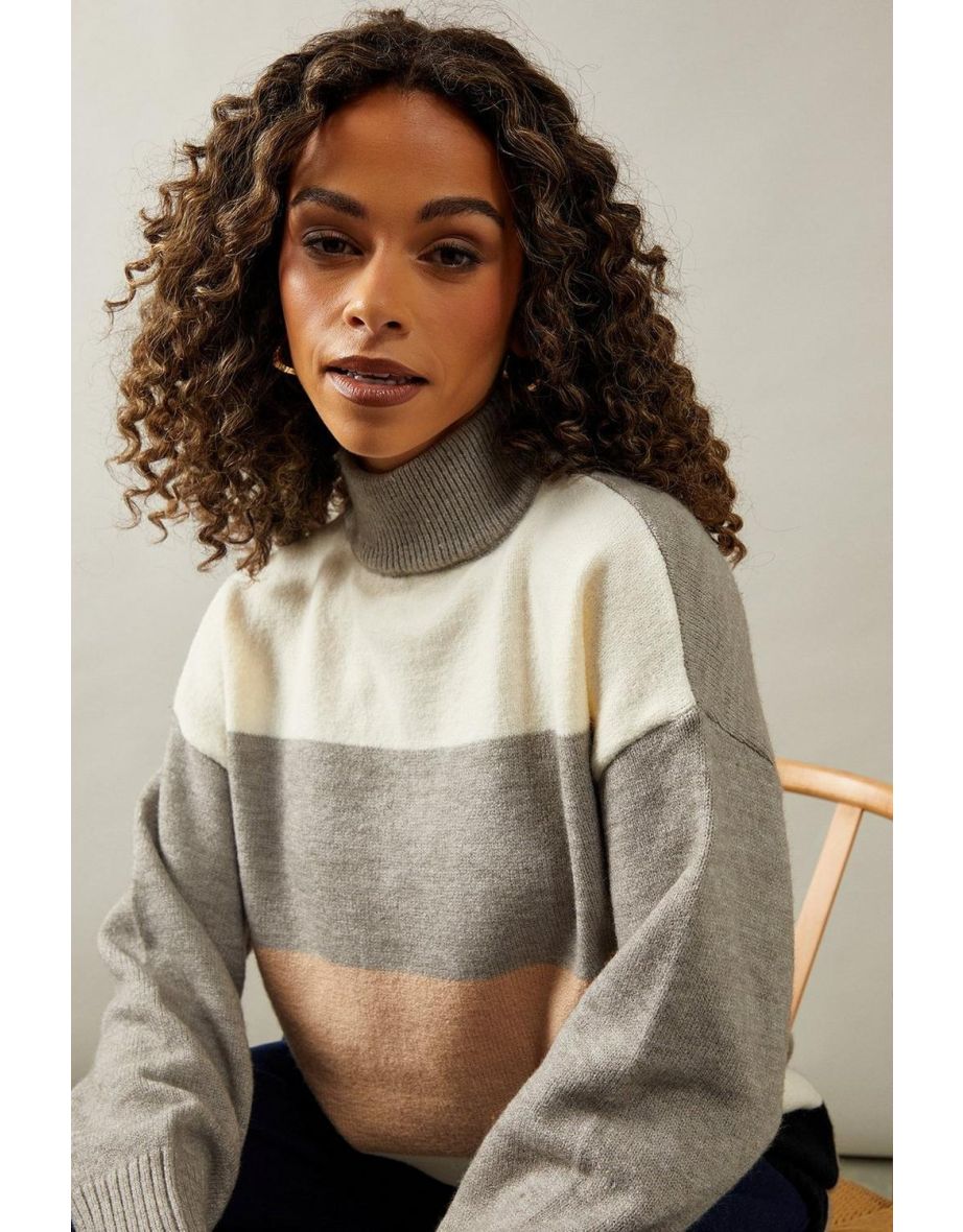 Colourblock Tunic Jumper - 3