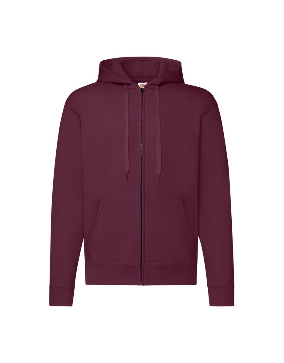 Fruit of the Loom Mens Classic Zipped Hoodie - Burgundy