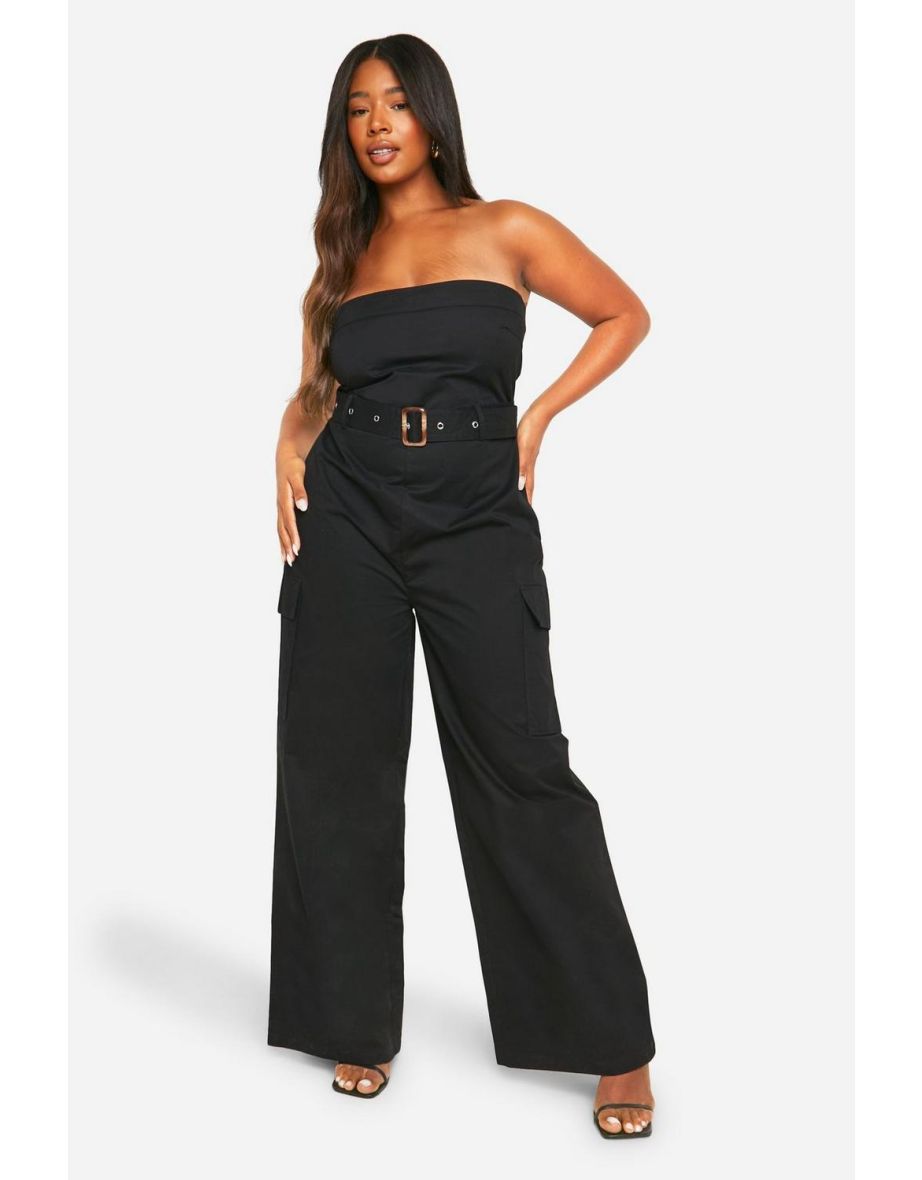 Bandeau belted jumpsuit online