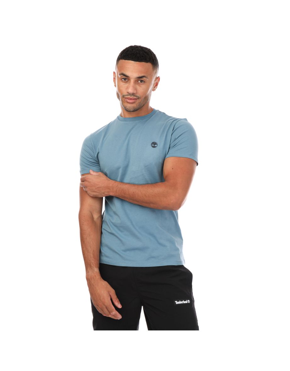Men's Timberland Chest Logo T-Shirt in Blue