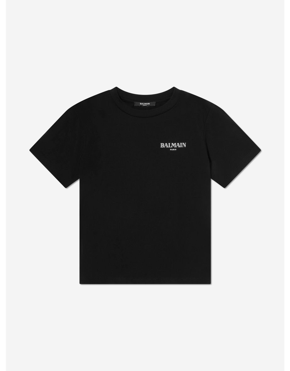 Balmain Kids Logo T-Shirt in Black