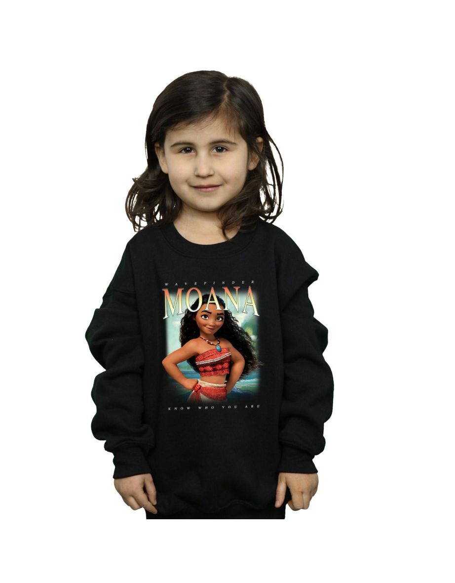 Moana Girls Montage Sweatshirt - Black - 3