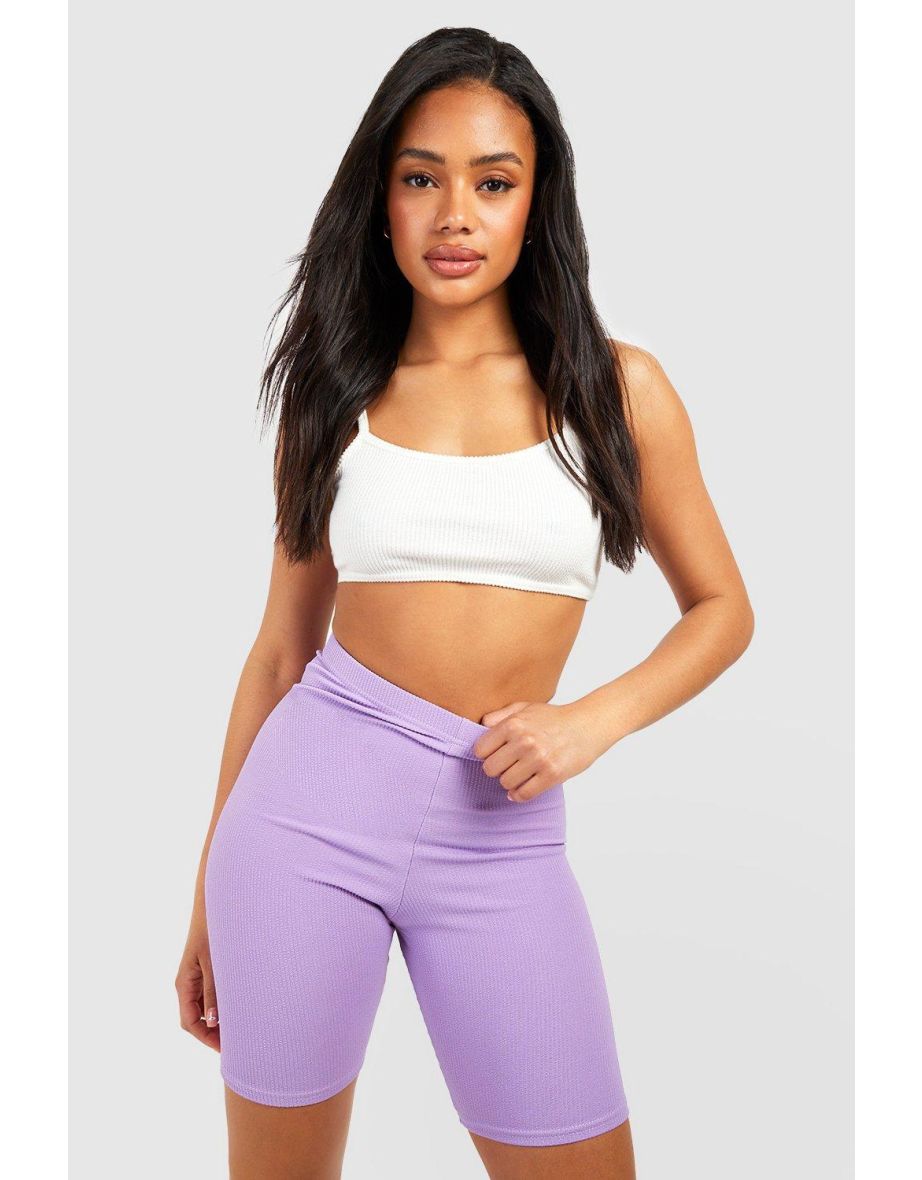 Ripple Rib Cycling Short - purple