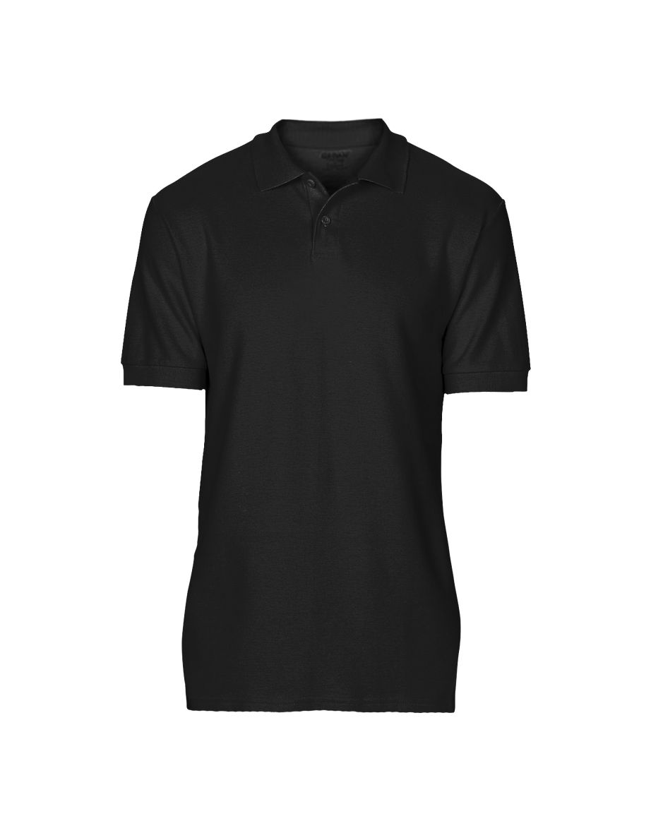 Gildan Softstyle Mens Short Sleeve Double Pique Polo Shirt - Black