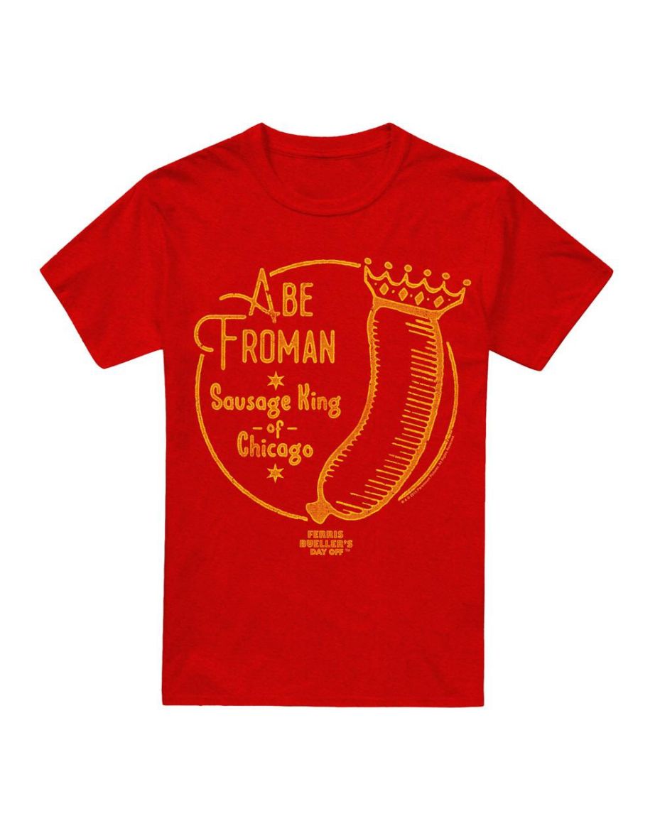 Ferris Bueller´s Day Off Unisex Adult Abe Froman T-Shirt - Red