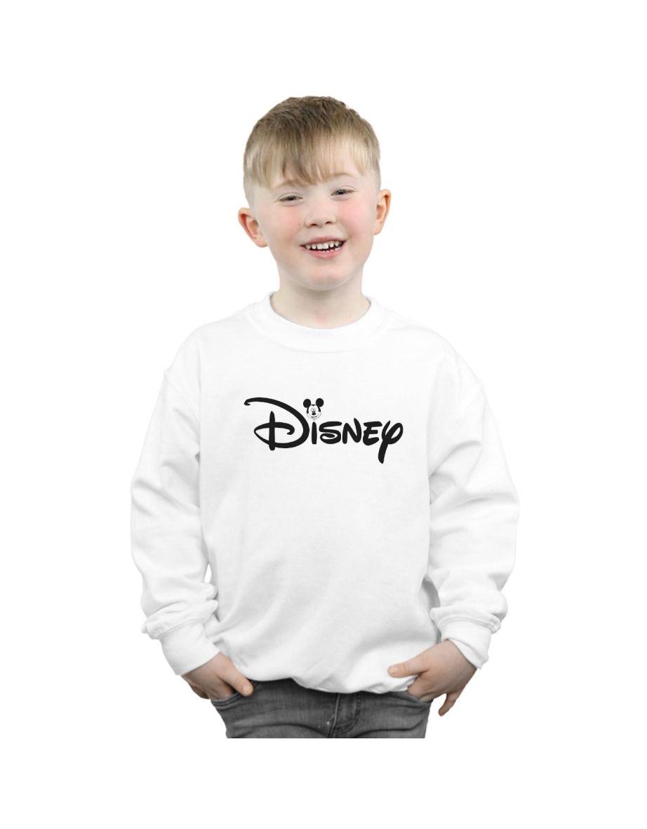 Disney Boys Mickey Mouse Head Logo Sweatshirt - White
