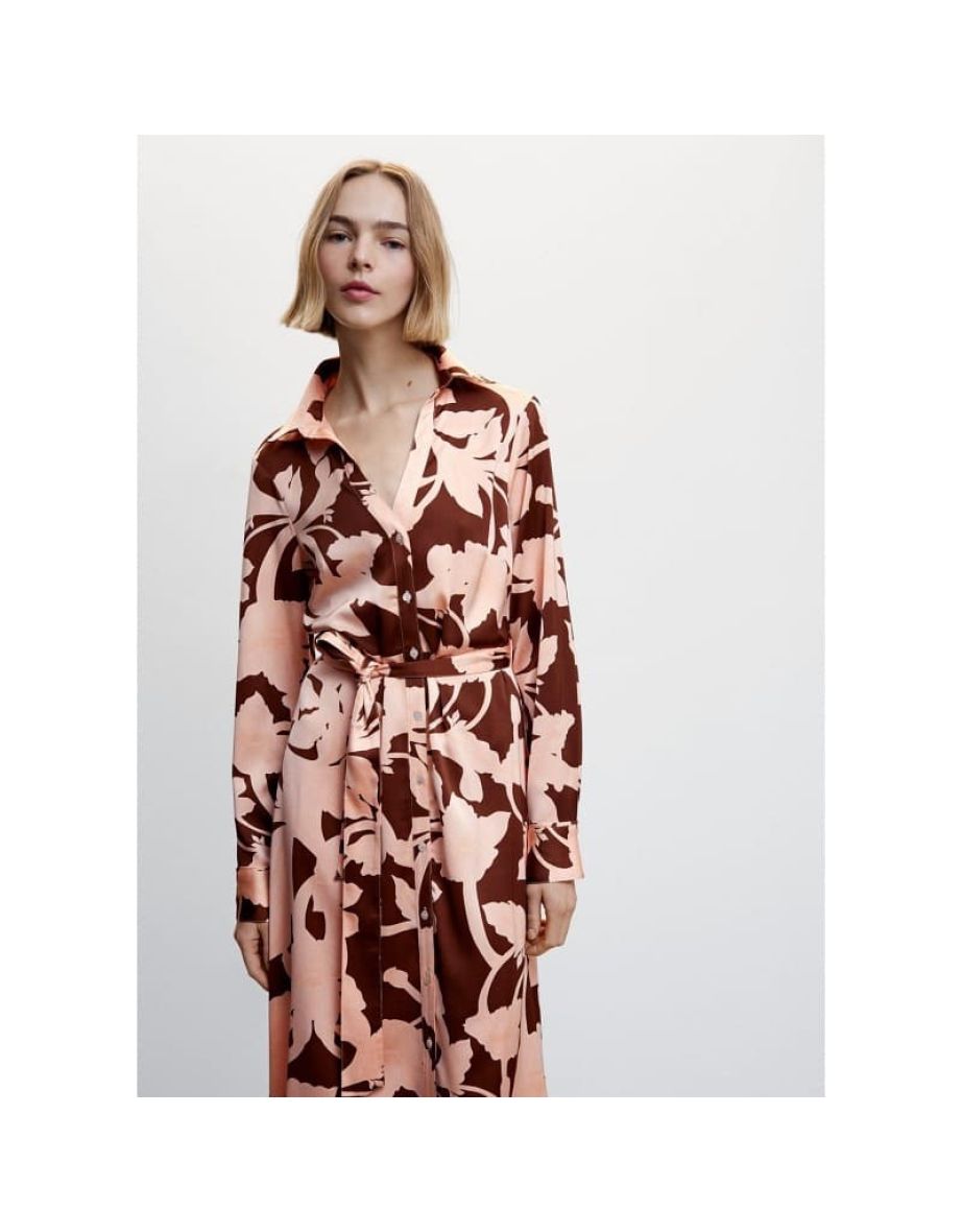 Mango animal cheap print shirt dress