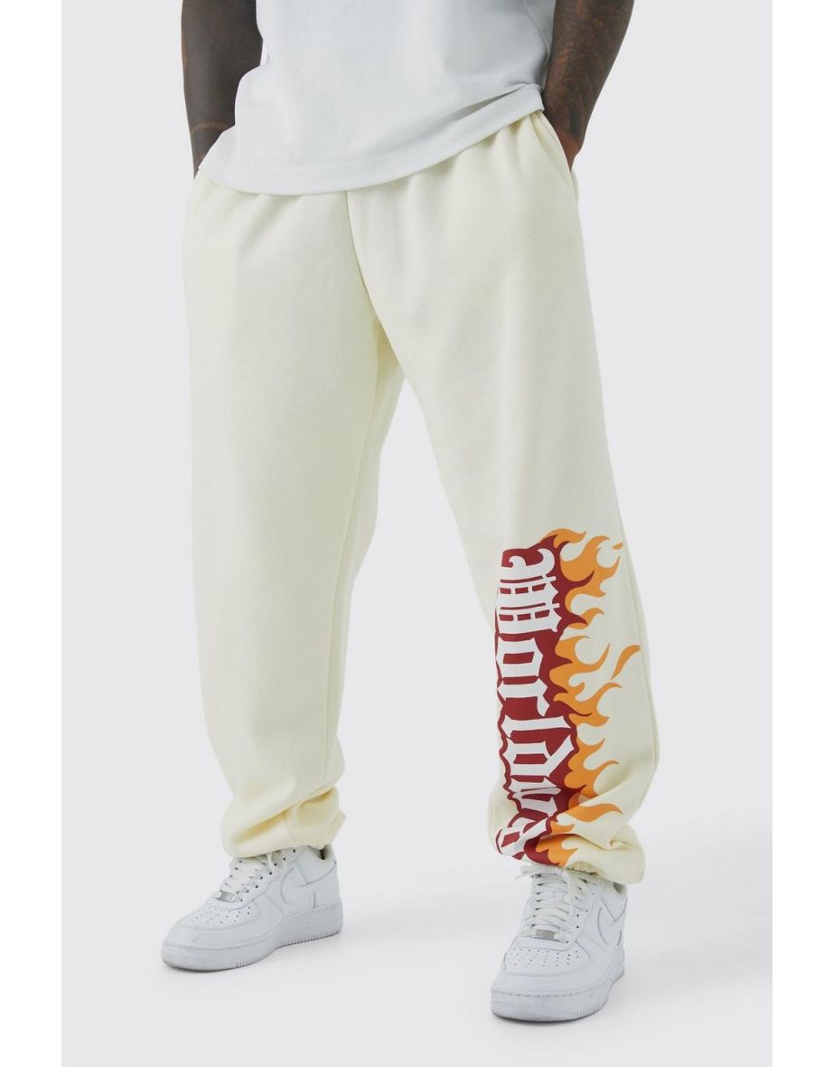 Joggers discount with flames