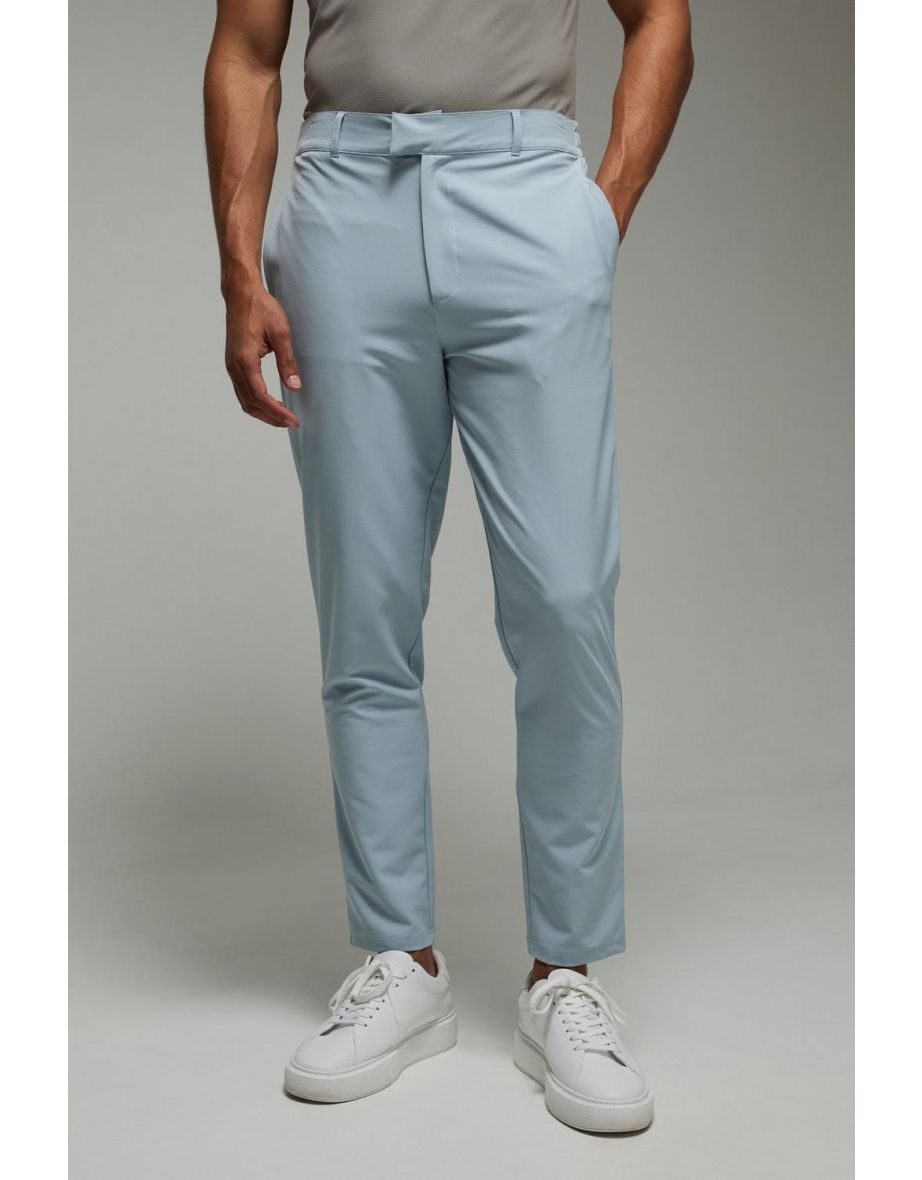 Man Active Stretch Tapered Golf Trousers - steel