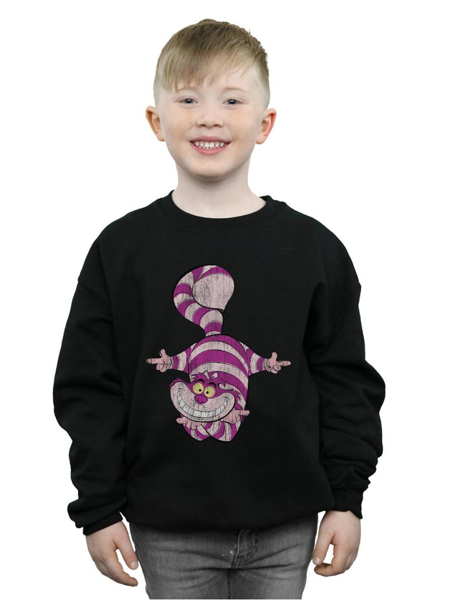 Disney Boys Alice In Wonderland Cheshire Cat Upside Down Sweatshirt