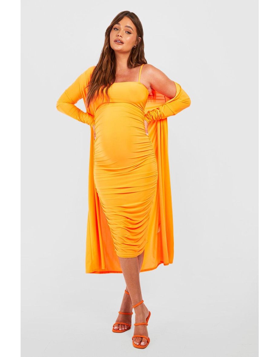 Orange shop boohoo dress