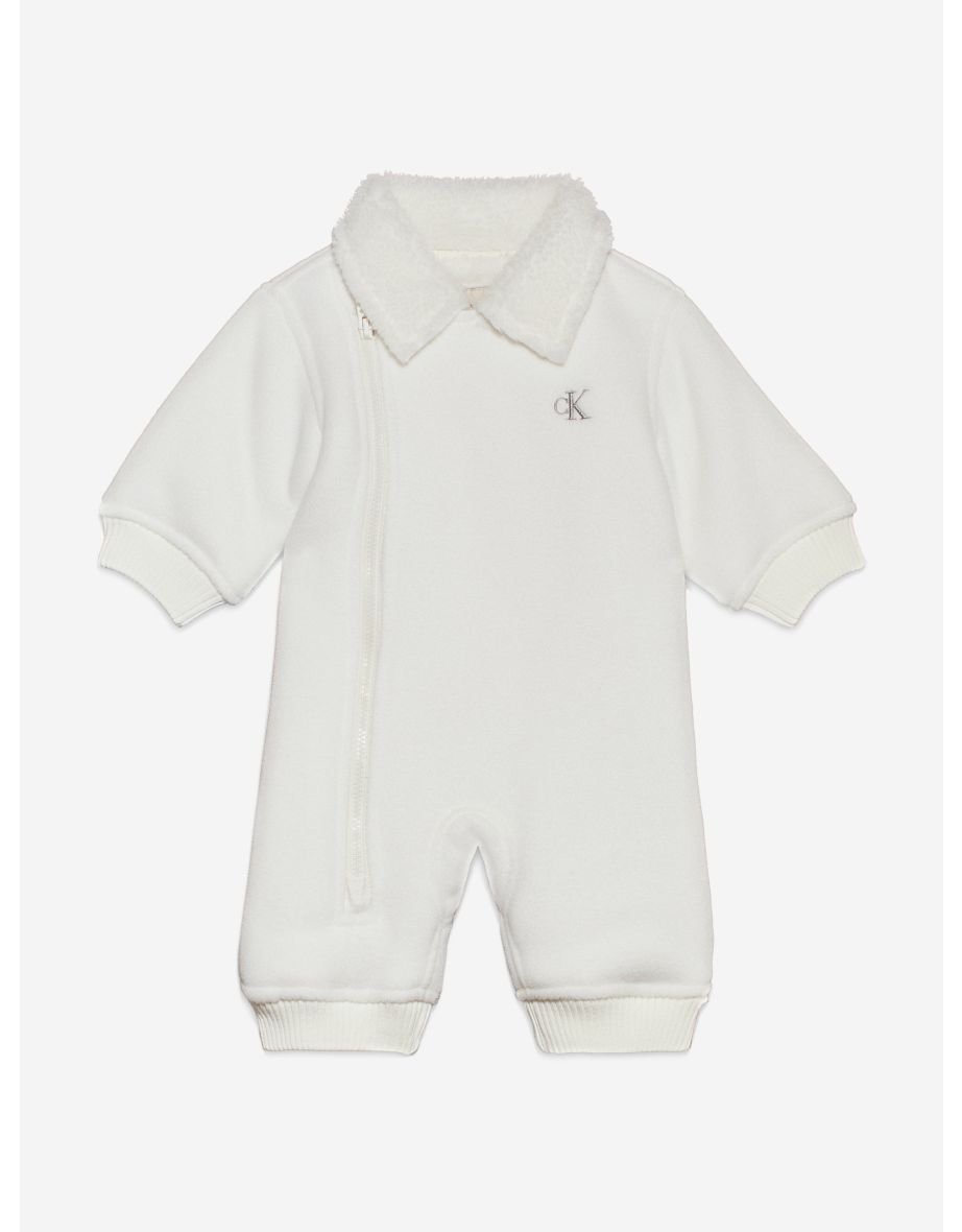 Calvin Klein Baby Sherpa Fleece Snowsuit in Ivory