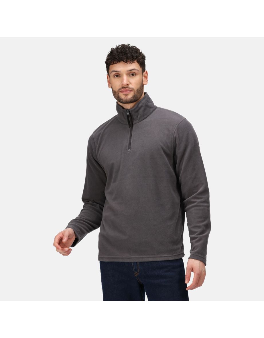 Regatta Mens Micro Zip Neck Fleece Top - Seal Grey