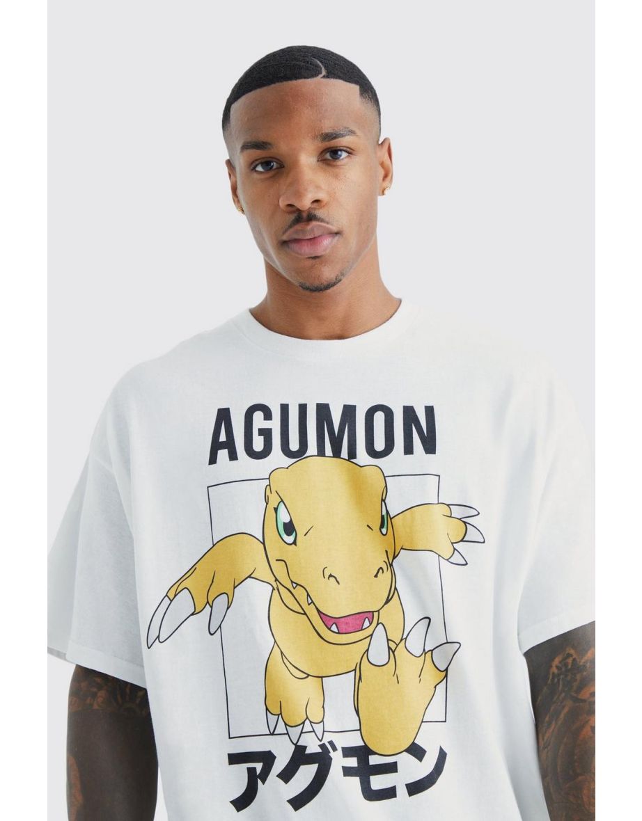 Oversized Digimon License T-shirt - white - 2