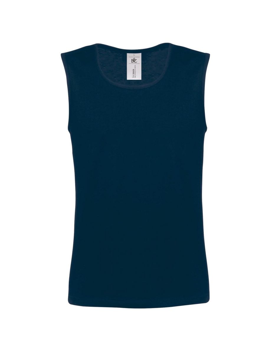 B&C Mens Move Sleeveless Athletic Sports Vest Top - Navy - 1