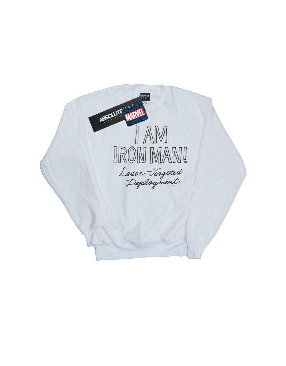 Marvel Boys I Am Iron Man Sweatshirt - White - 1
