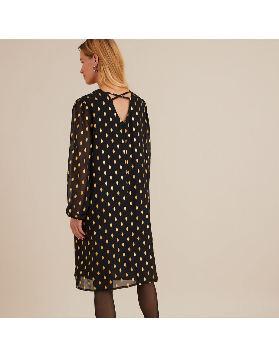 Full Mid-Length Dress with Long Sleeves - 3