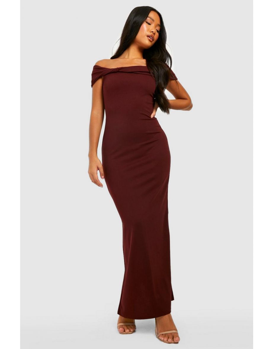 Petite bardot cheap maxi dress