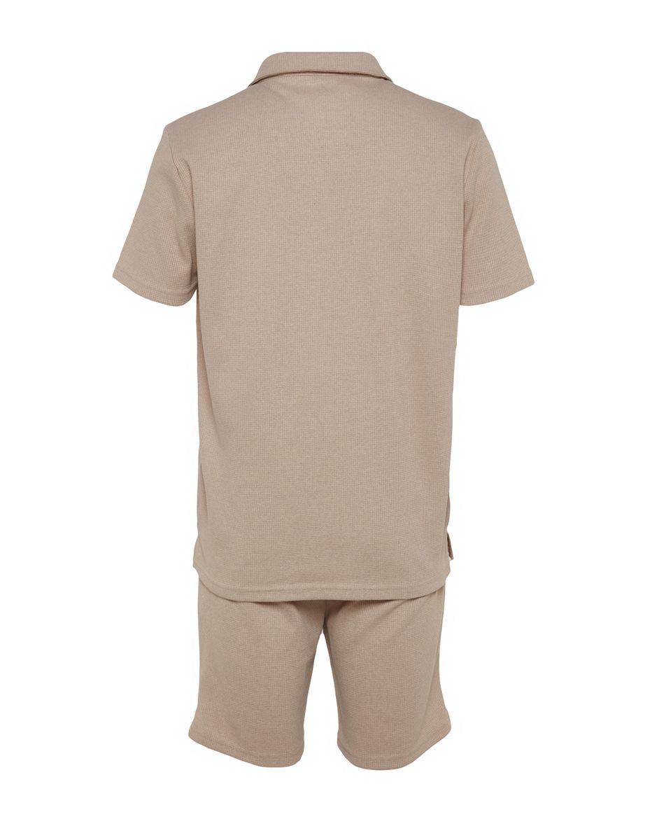 Camel Men Regular Fit Polo Neck Tag Detailed Tracksuit Set. - 7
