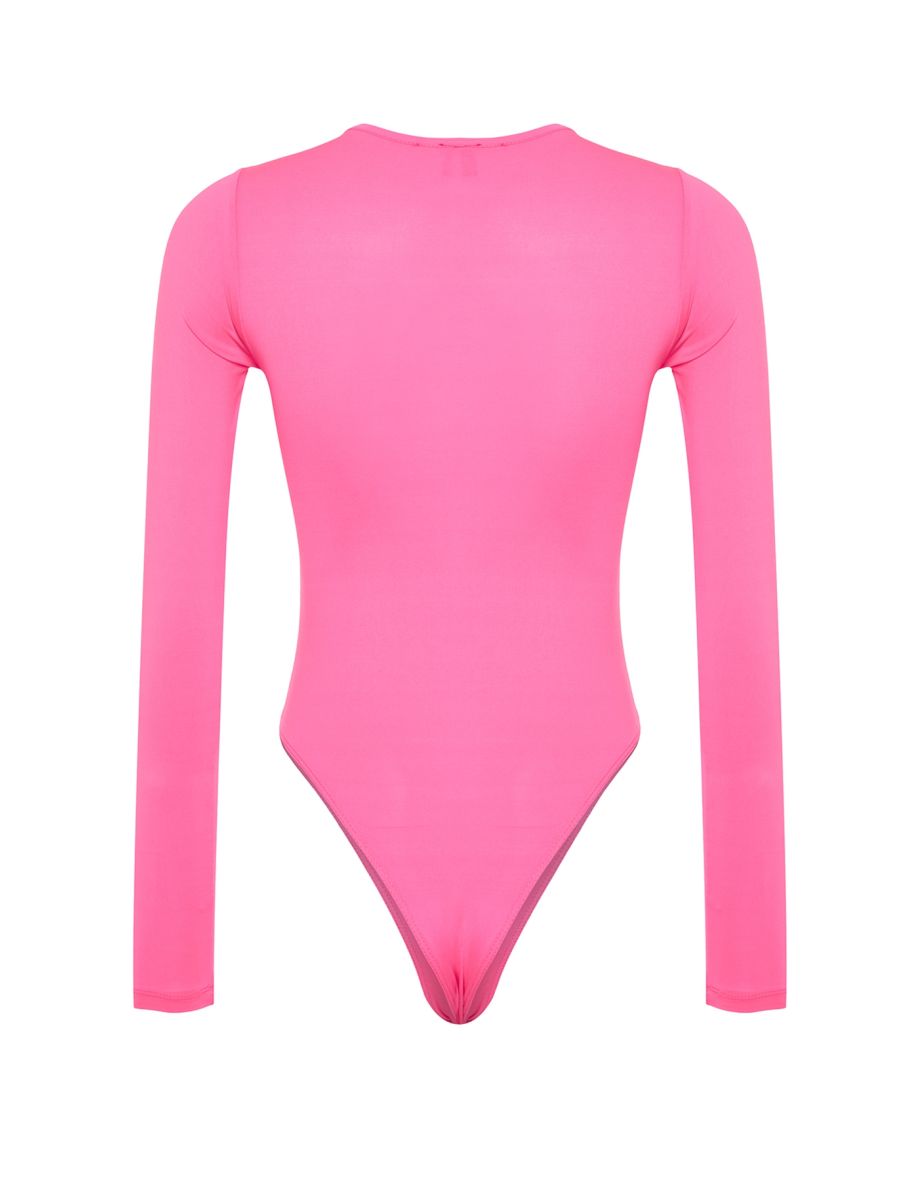 Pink Snaps Flexible Fitted Knitted Bodysuit - 7