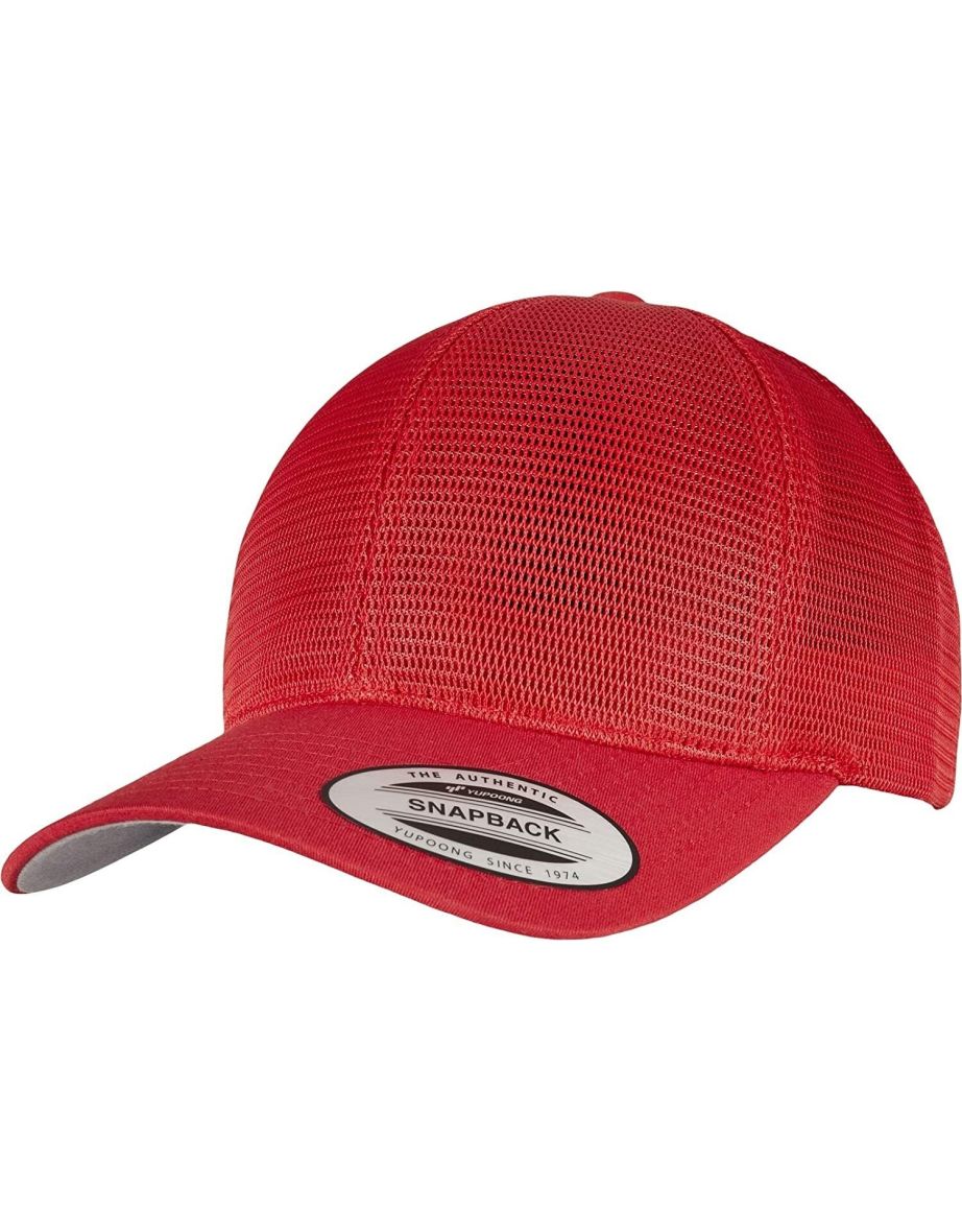 Flexfit Unisex Adult Omnimesh Mesh Cap - Red