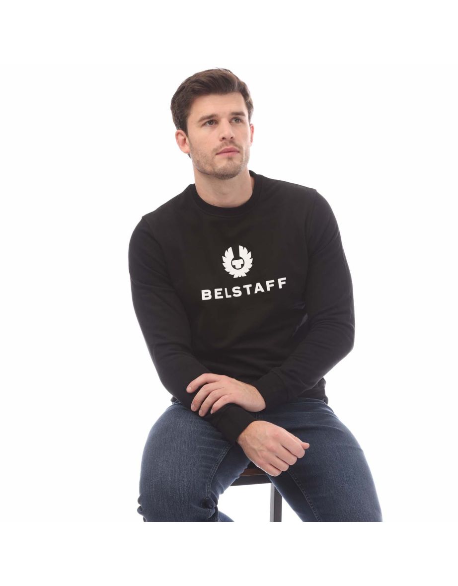 Men's Belstaff Signature  Crewneck Sweatshirt in Black - 3