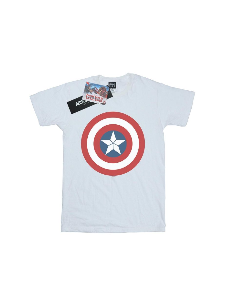 Marvel Boys Captain America Civil War Shield T-Shirt - White - 1