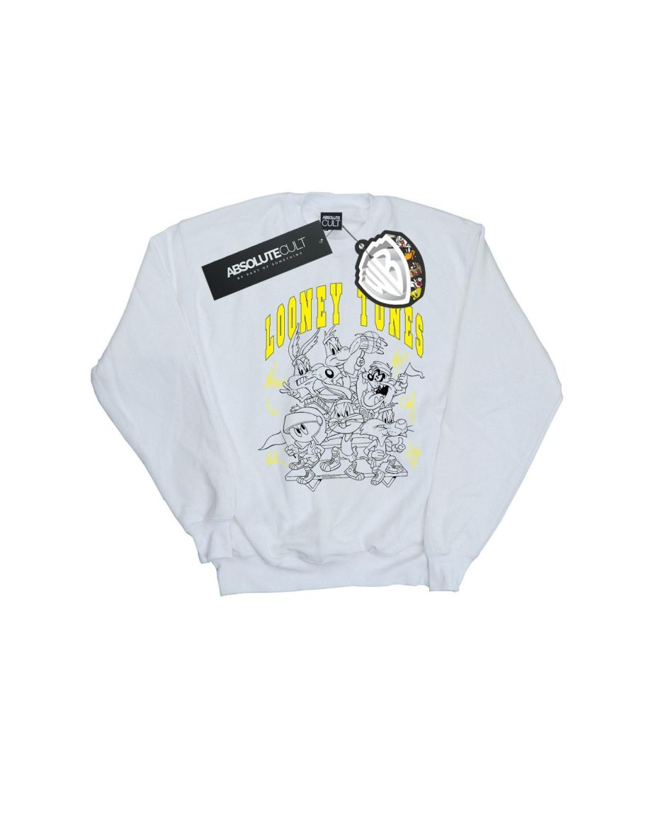 Looney Tunes Boys Basketball Squad Sweatshirt - White