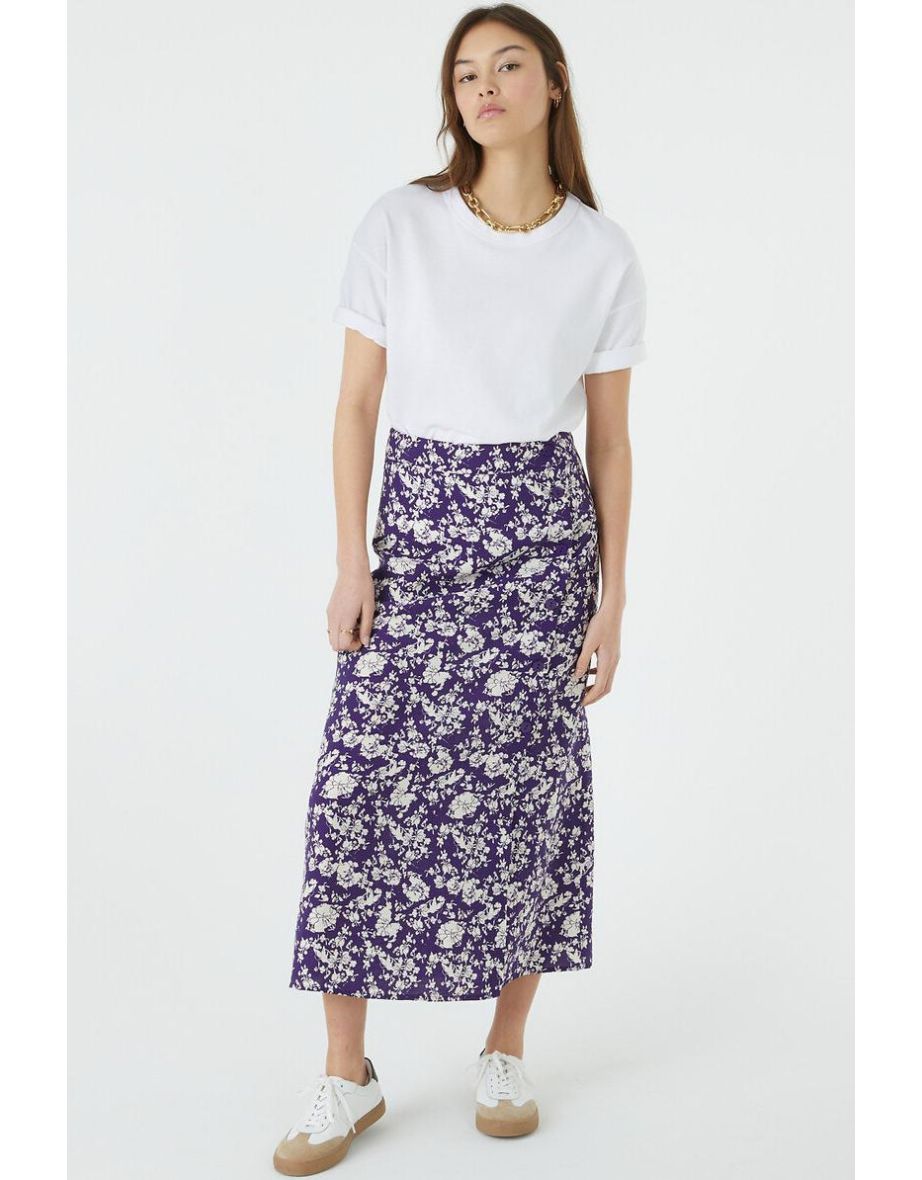 Floral Button-Through Skirt
