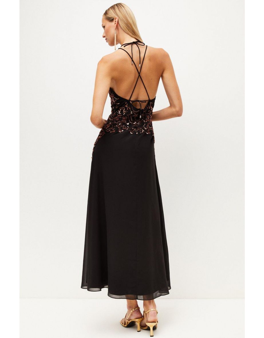 Embellished Bodice Woven Maxi Dress - 2