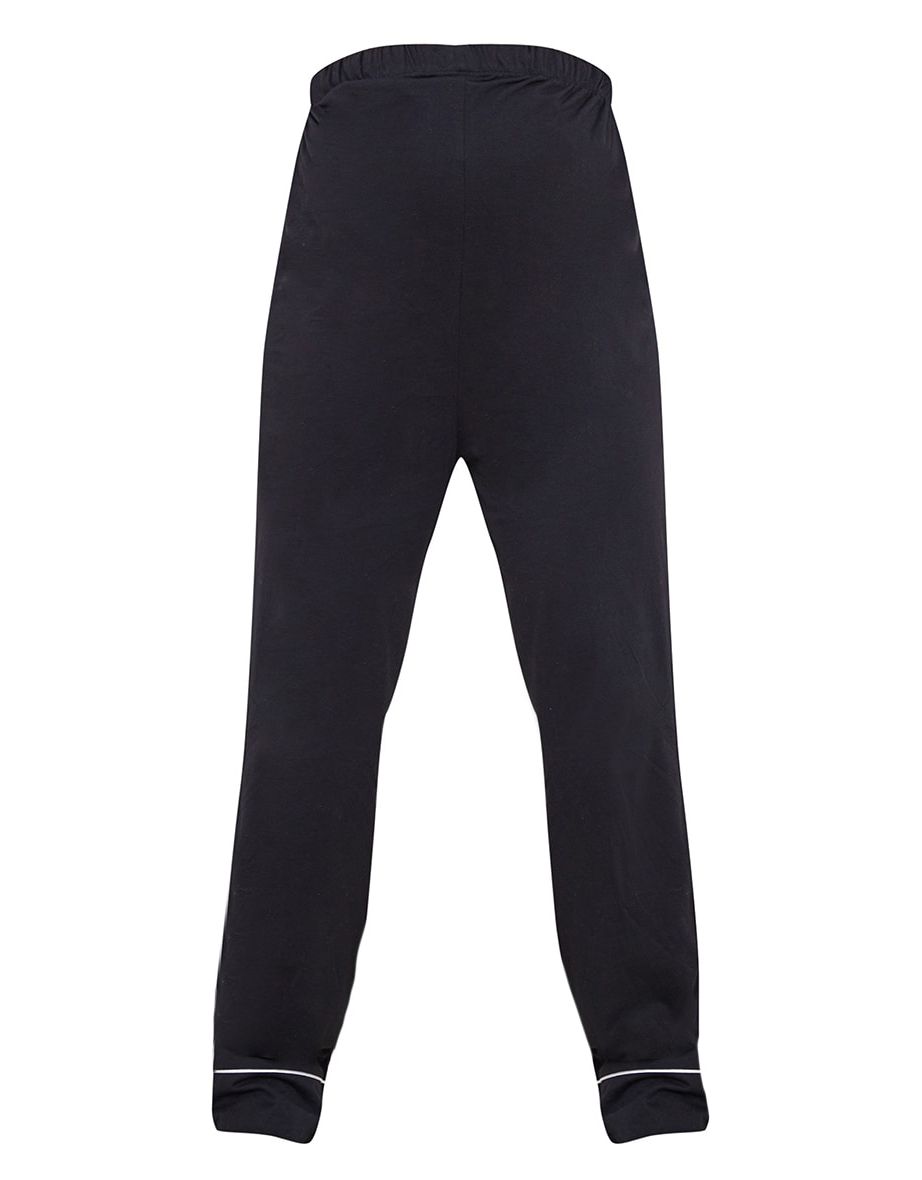 Maternity Black Wide Leg Pyjama Trousers - 4
