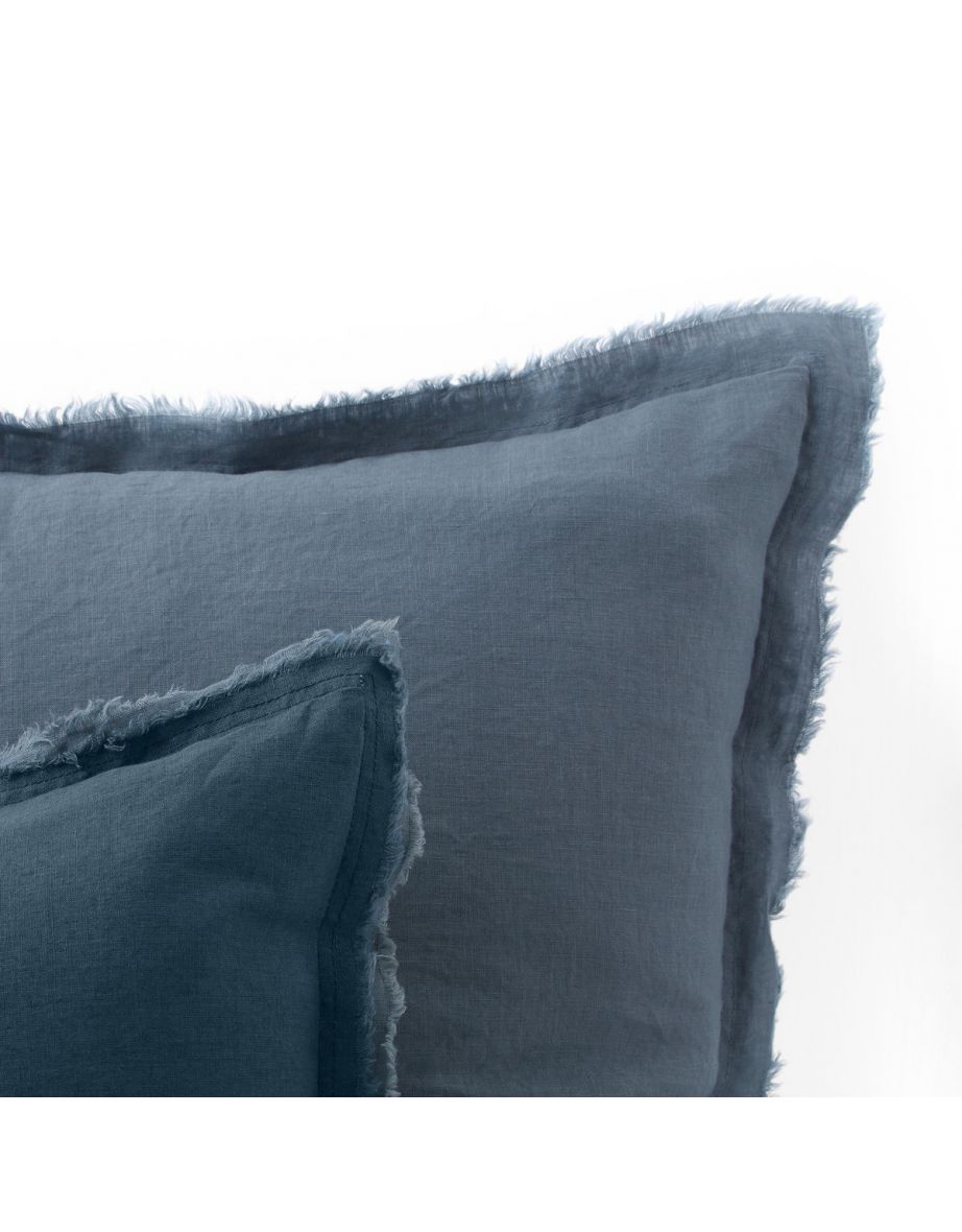 Alhanasia Double Fringe Washed Linen Pillowcase - 1