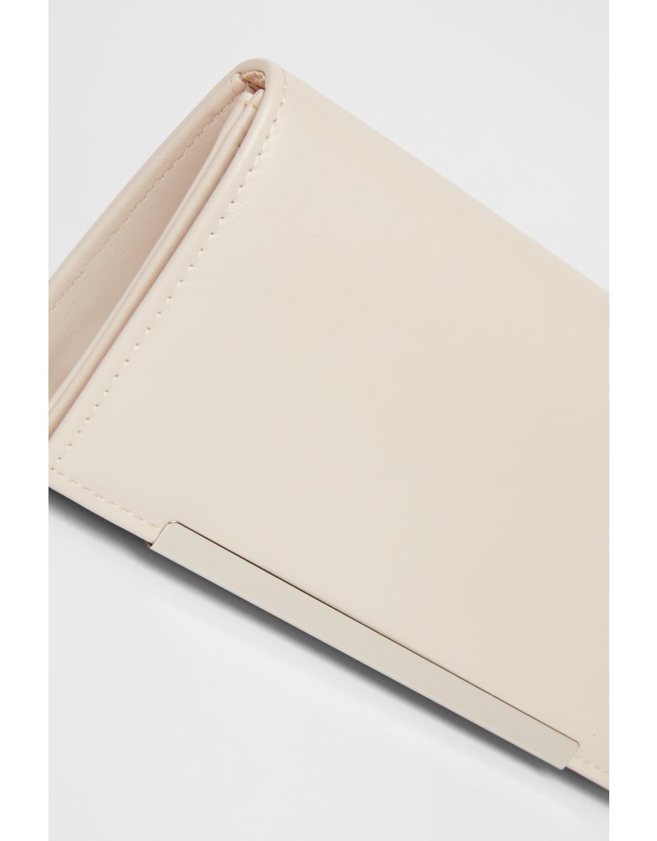 Nude Long Clutch Bag - 4