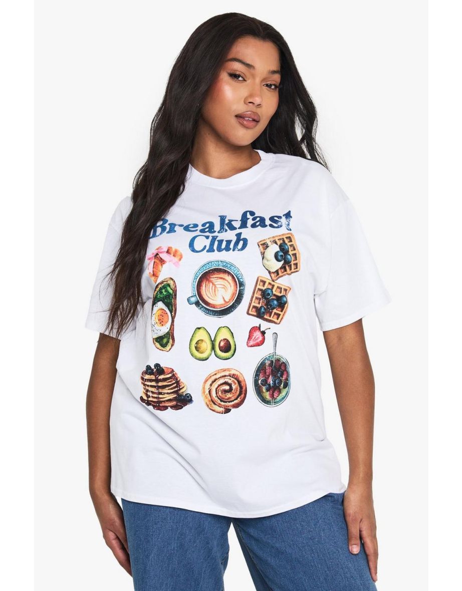 PLUS BREAKFAST CLUB OVERSIZED T-SHIRT - white