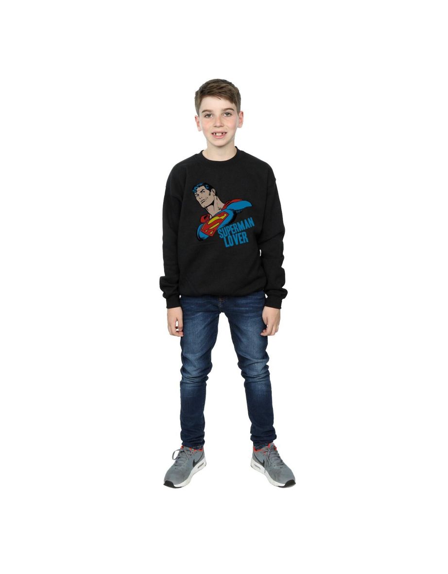 DC Comics Boys Superman Lover Sweatshirt - Black - 3