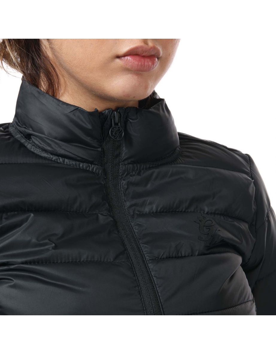 Women's Gym King Lightweight Packaway Puffer Jacket in Black - 5