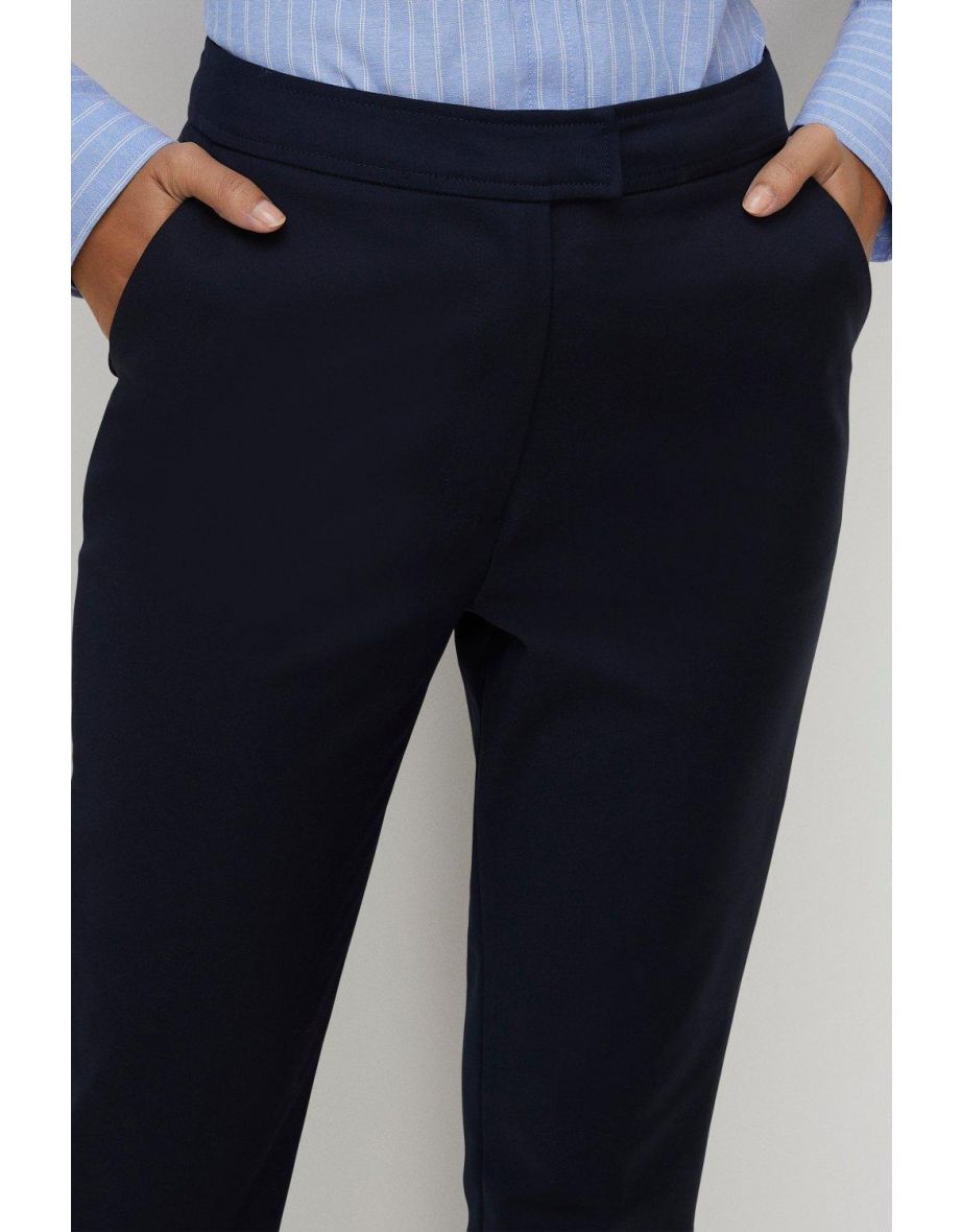 Cotton Sateen Tailored Slim Leg Trouser - 2