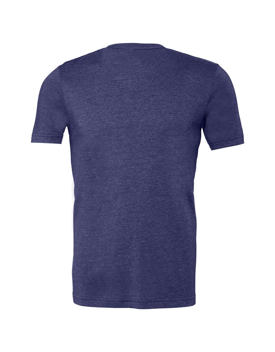 Canvas Unisex Jersey Crew Neck T-Shirt / Mens Short Sleeve T-Shirt - Heather Midnight Navy - 1